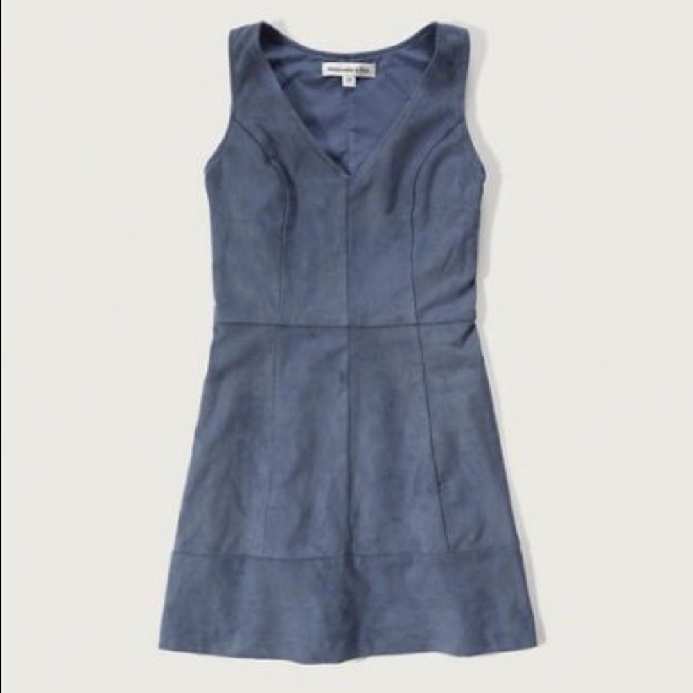 Faux suede A line dress