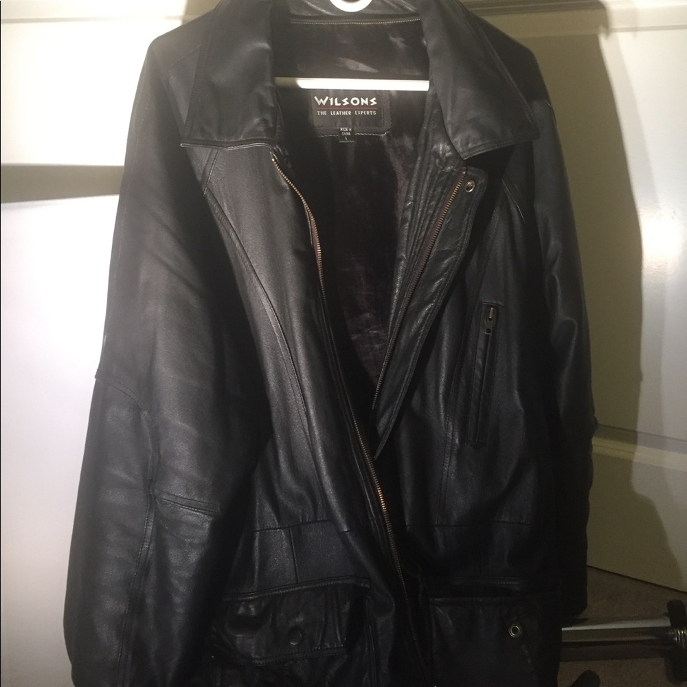 Large Wilson leather jacket black