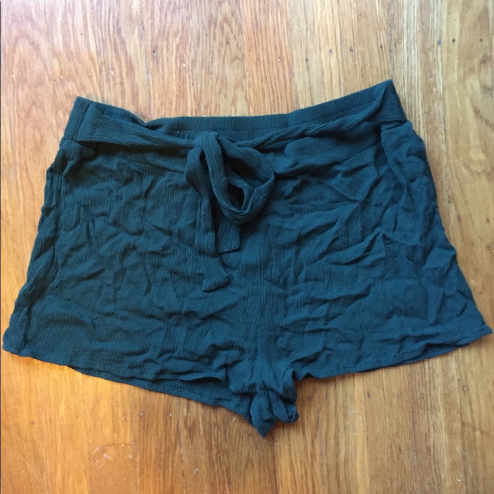 Green Flowy Shorts