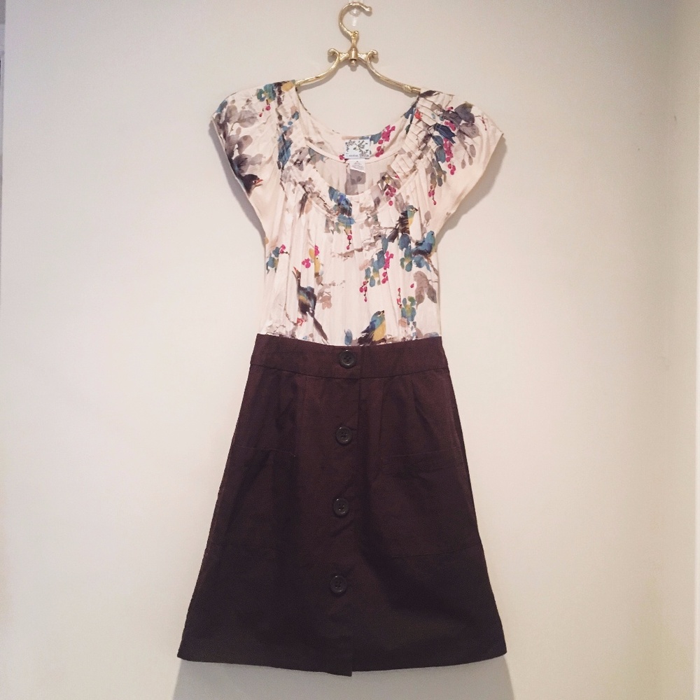 Anthropologie Night Blooming Dress by Tabitha