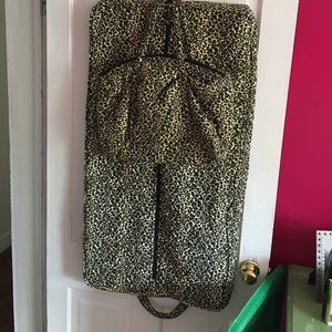 Cheetah print garment bag and Tote