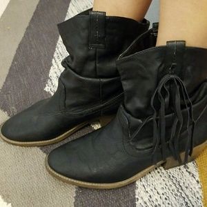 Vintage faux leather boots