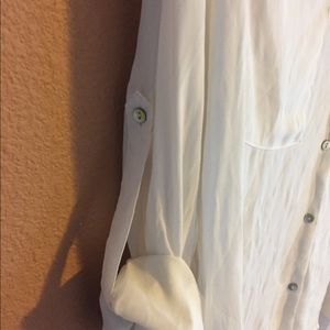 Sheer White Button Down