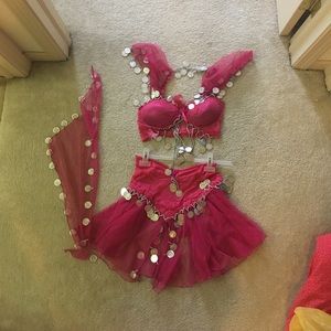 Sexy 3 piece belly dancing outfit