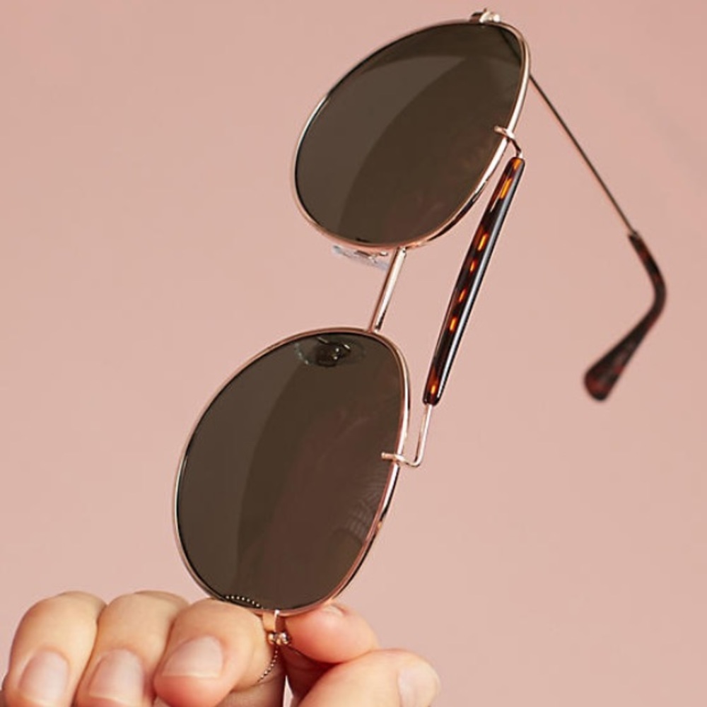 Anthropologie Charlotte Aviator Sunglasses - Picture 3 of 4