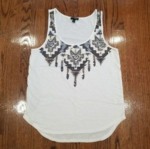 Express White Aztec Tank