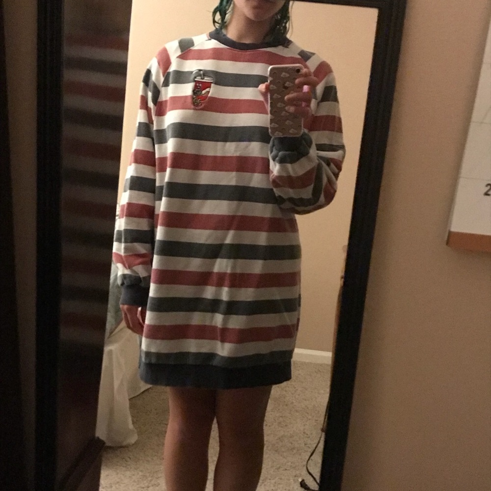 lazy oaf cola sweatshirt dress