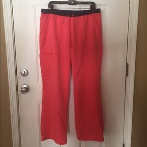 Salmon colored scrub pants