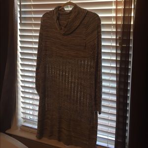Gray sweater dress