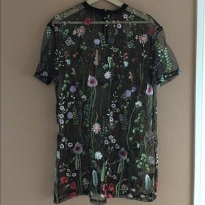 Sheer Floral Dress