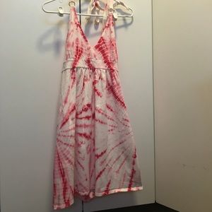 Tie-die halter dress w/built-in bra from VS
