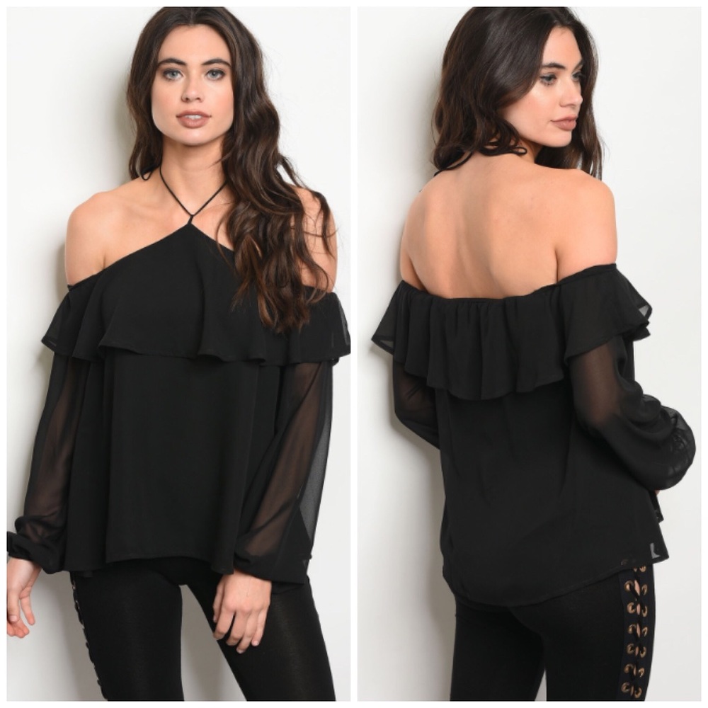 Chiffon Top Casual Evening Night Out Woman's XS M