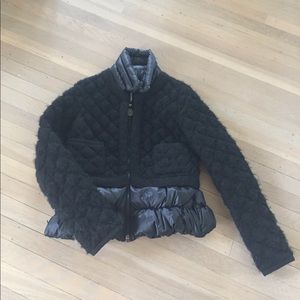 moncler black down gaufre jacket moncler black down gaufre jacket