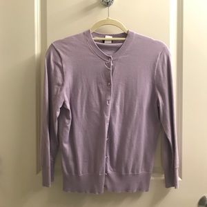 J. Crew Jackie Lavender Cardigan (Medium)