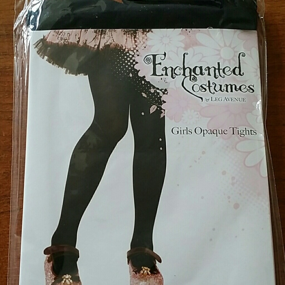 Girls Enchanted Costumes Opaque Tights NEW