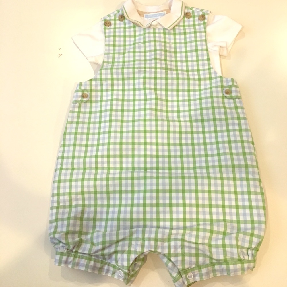 Blue & Green Gingham Bubble Suit
