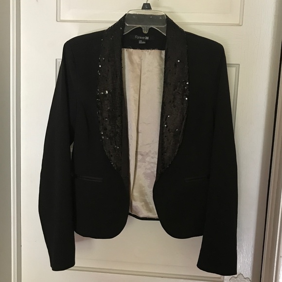 Forever 21 Jackets & Blazers - Black sequin blazer F21