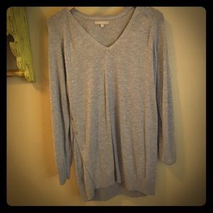 Joan Vass grey oversized sweater.  Size Large