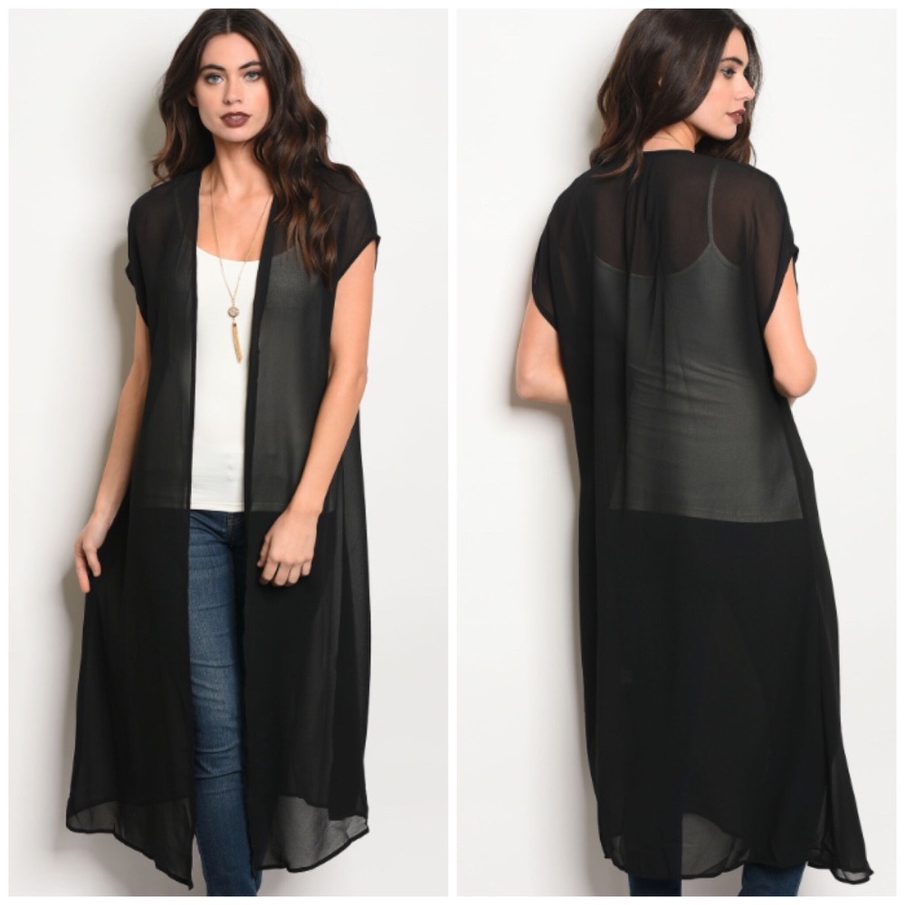 Chiffon Duster Sheer Woman's Trendy Fall Staple