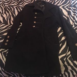 Black Military Style Trench Coat