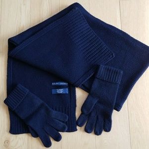 Ralph Lauren scarf and glove set
