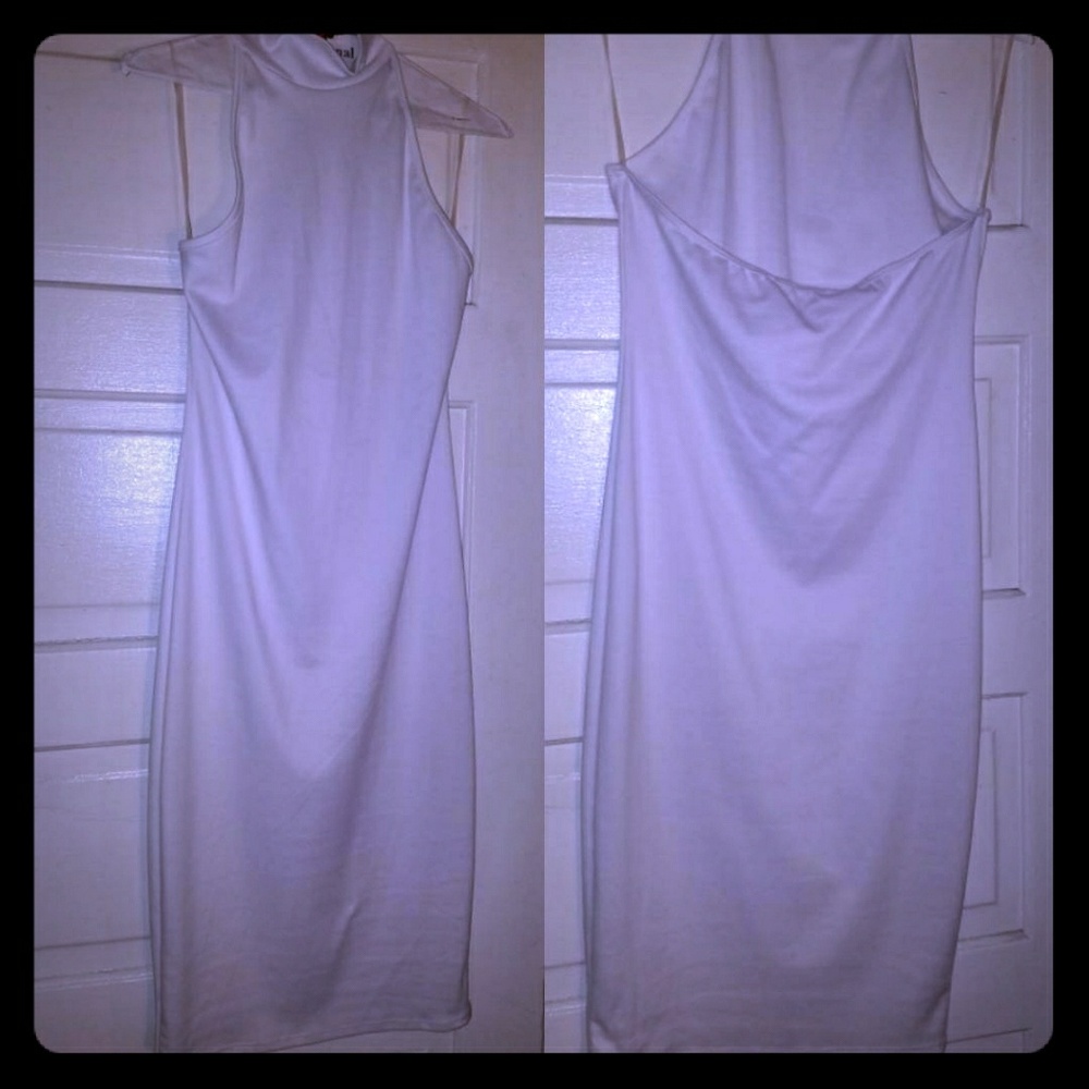 Never worn white backless dress