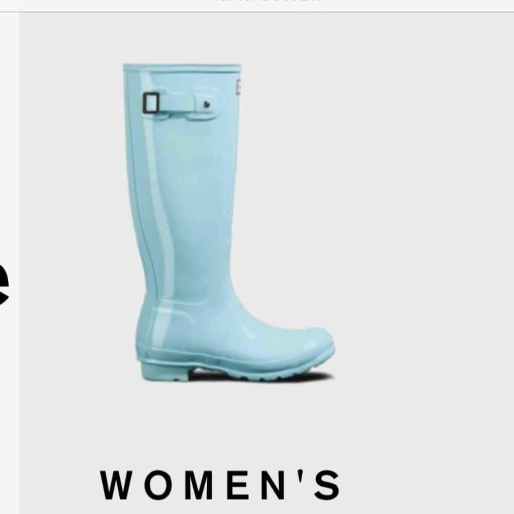 Hunter Boots Pale Mint size 7