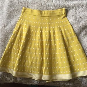 High waisted vintage yellow skirt