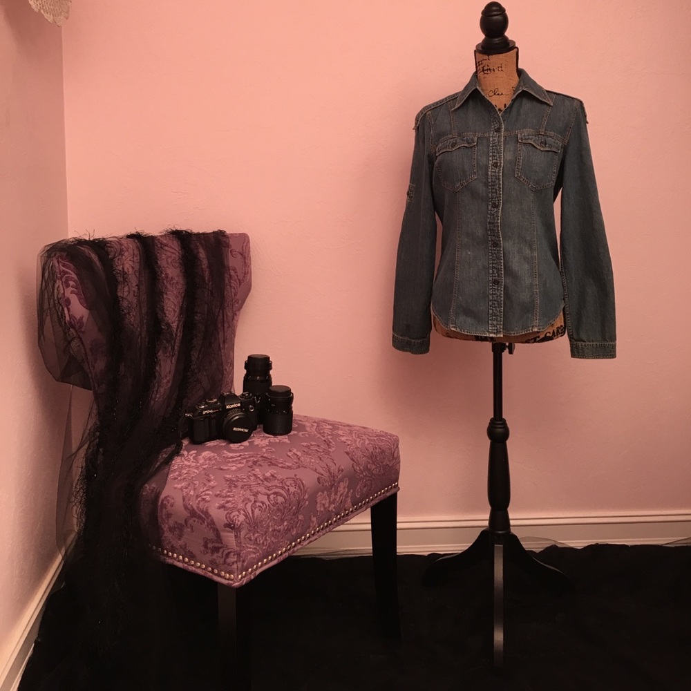 Denim Long Sleeve Shirt by The Limited.