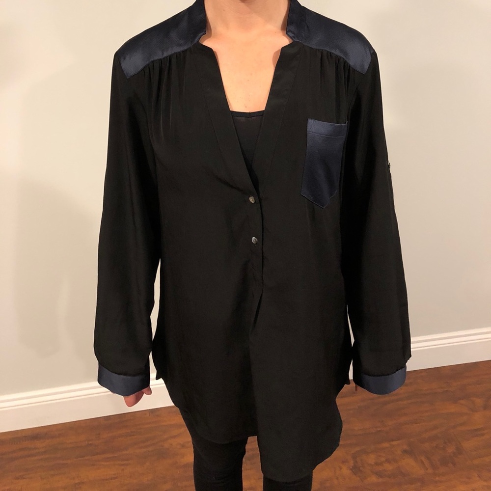 Black/Navy Blouse