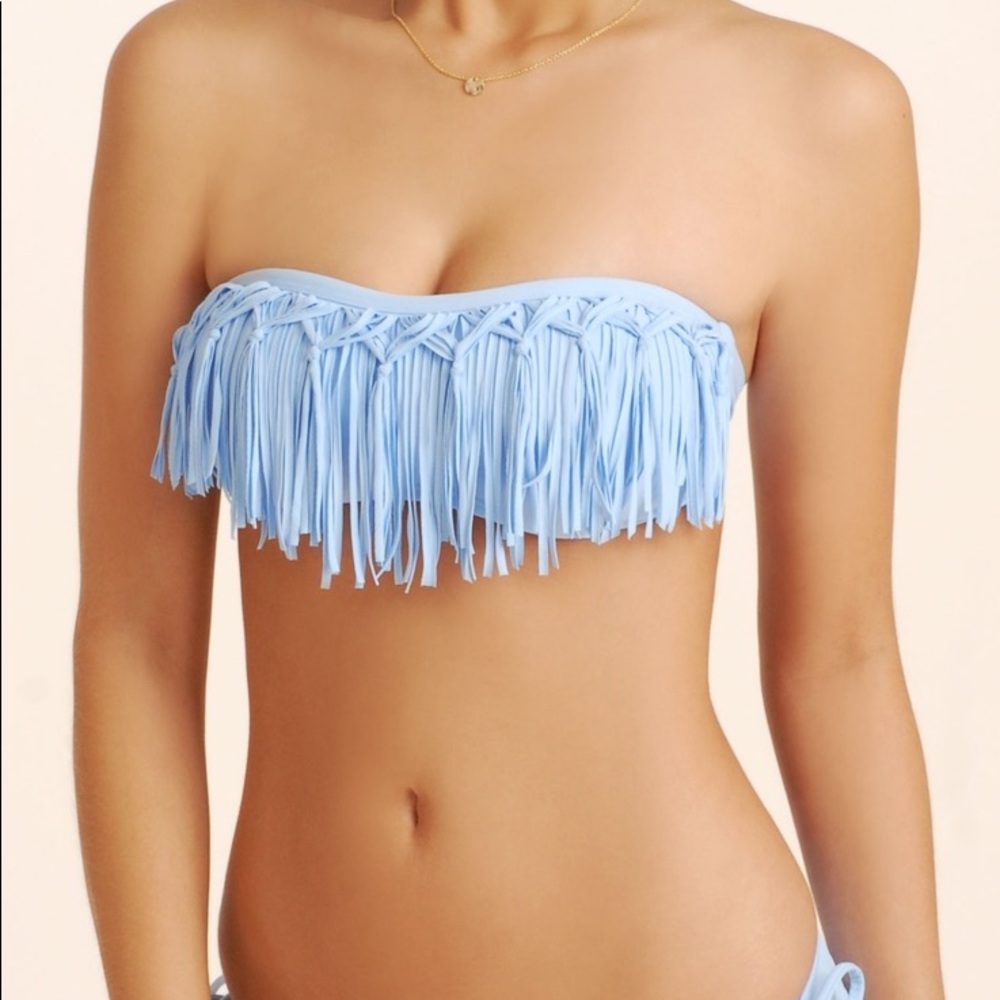 L*Space Knotted Fringe Swim Top. Never been worn!