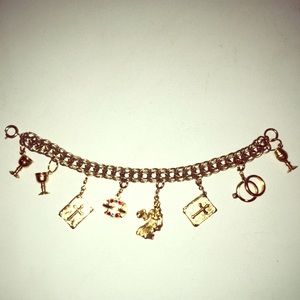 Vintage Triple Linked Charm Bracelet