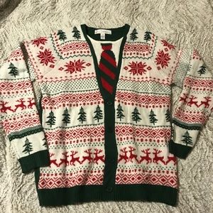 Men’s Ugly Tacky Christmas Holiday Party Sweater