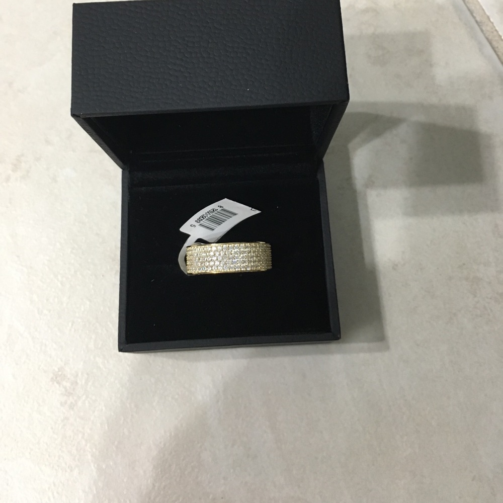 Silver gold plated ring