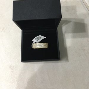 Silver gold plated ring
