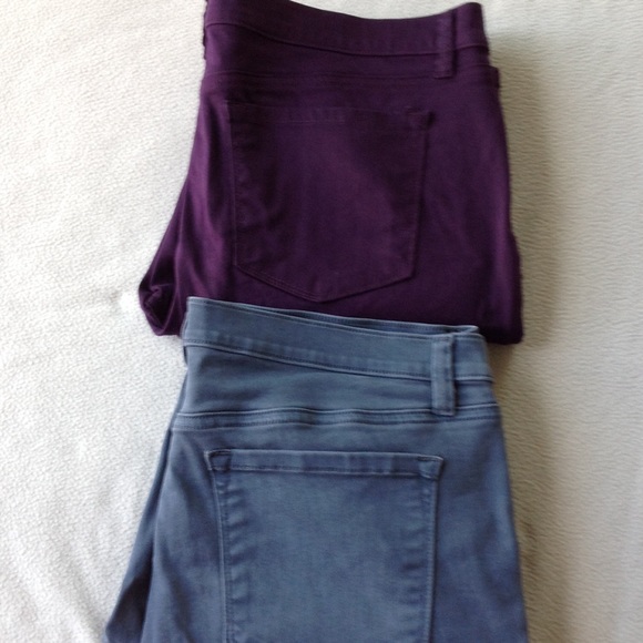 LOFT OUTLET Denim - FINAL PRICE 2 pair Super Skinny  Colored Jeans