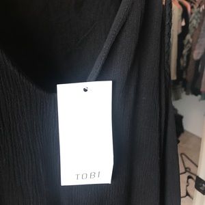 TOBI black cold shoulder dress