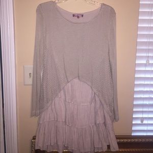 Layered ruffled sweater!