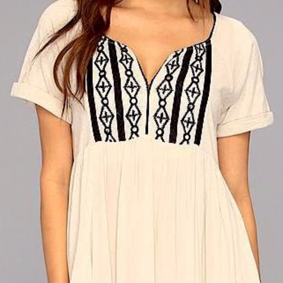 Free People Dresses & Skirts - FREE PEOPLE Woven Dress Intricate Mini Swing Tunic