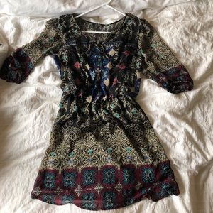 Pattern layer fall dress