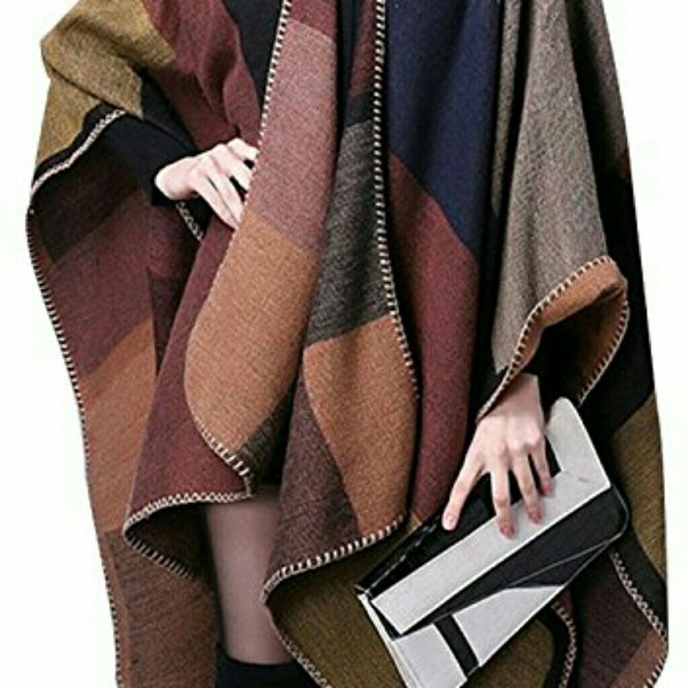 Women's Blanket Winter Tartan Knitted Cardigans