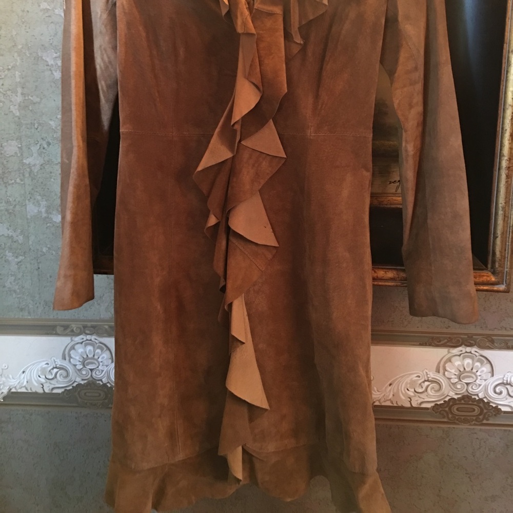 Leather Suede Scully long Coat/Duster