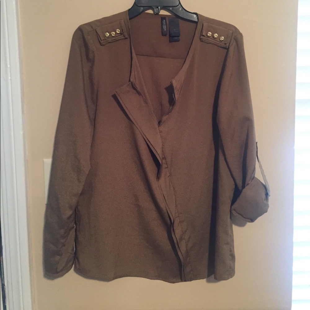 Copper asymmetrical blouse