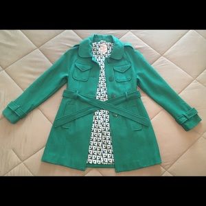 Tulle Kelly Green Peacoat Size Small