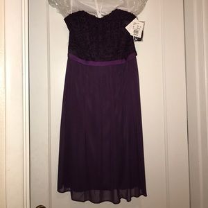 Purple brides maid dress