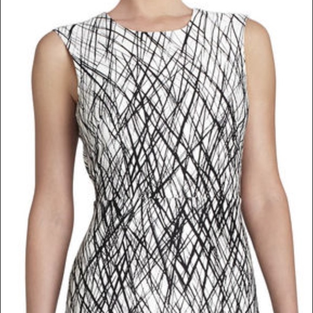 Bcbg full length black and white gown