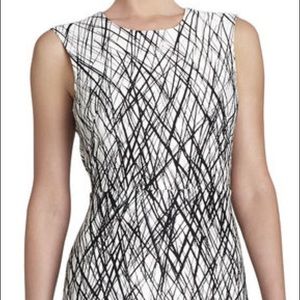 Bcbg full length black and white gown