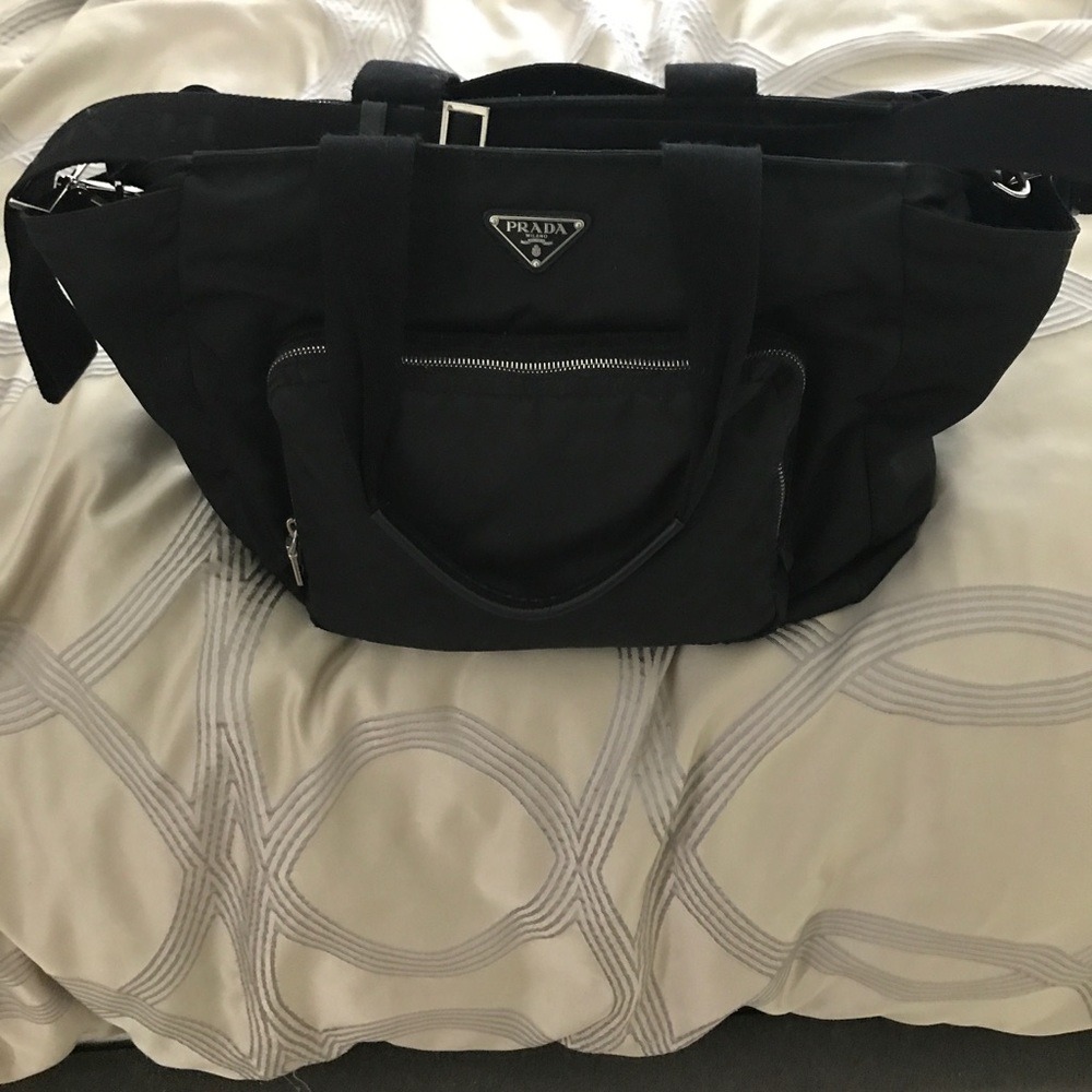 Prada diaper bag.  Purchased at Neiman Marcus.