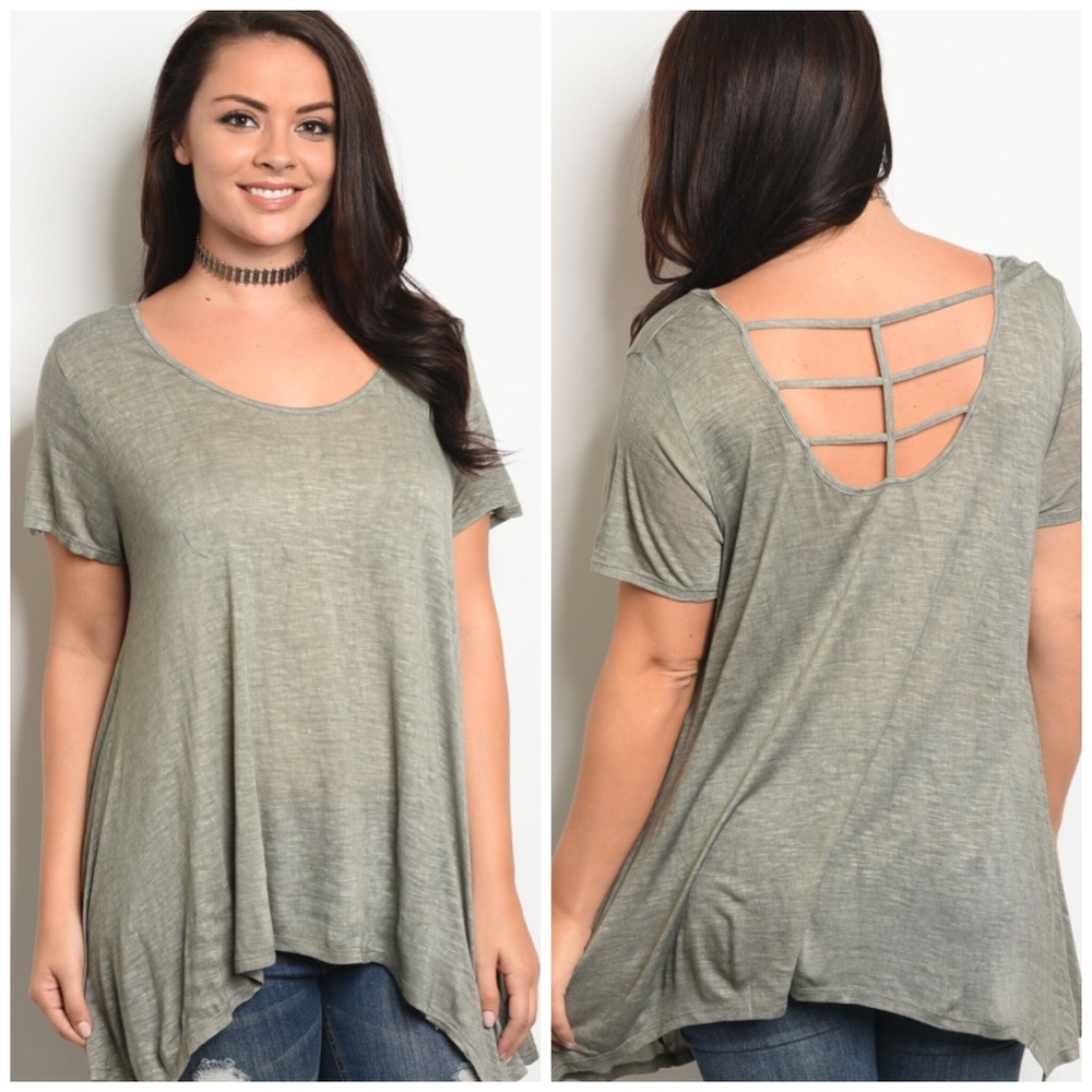 PLUS SIZE Casual Tee Distressed Shirt Woman's 2X 3