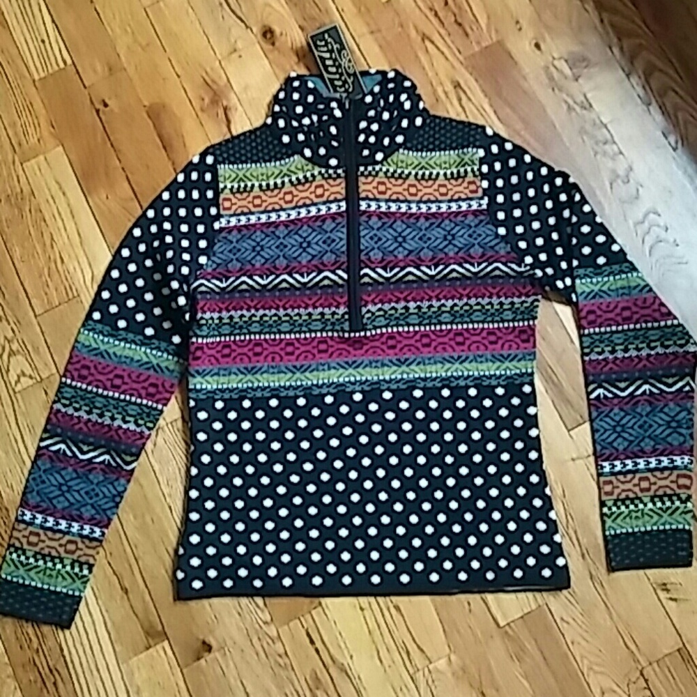 Half Zip Festive Nordic Wool Blend Sweater